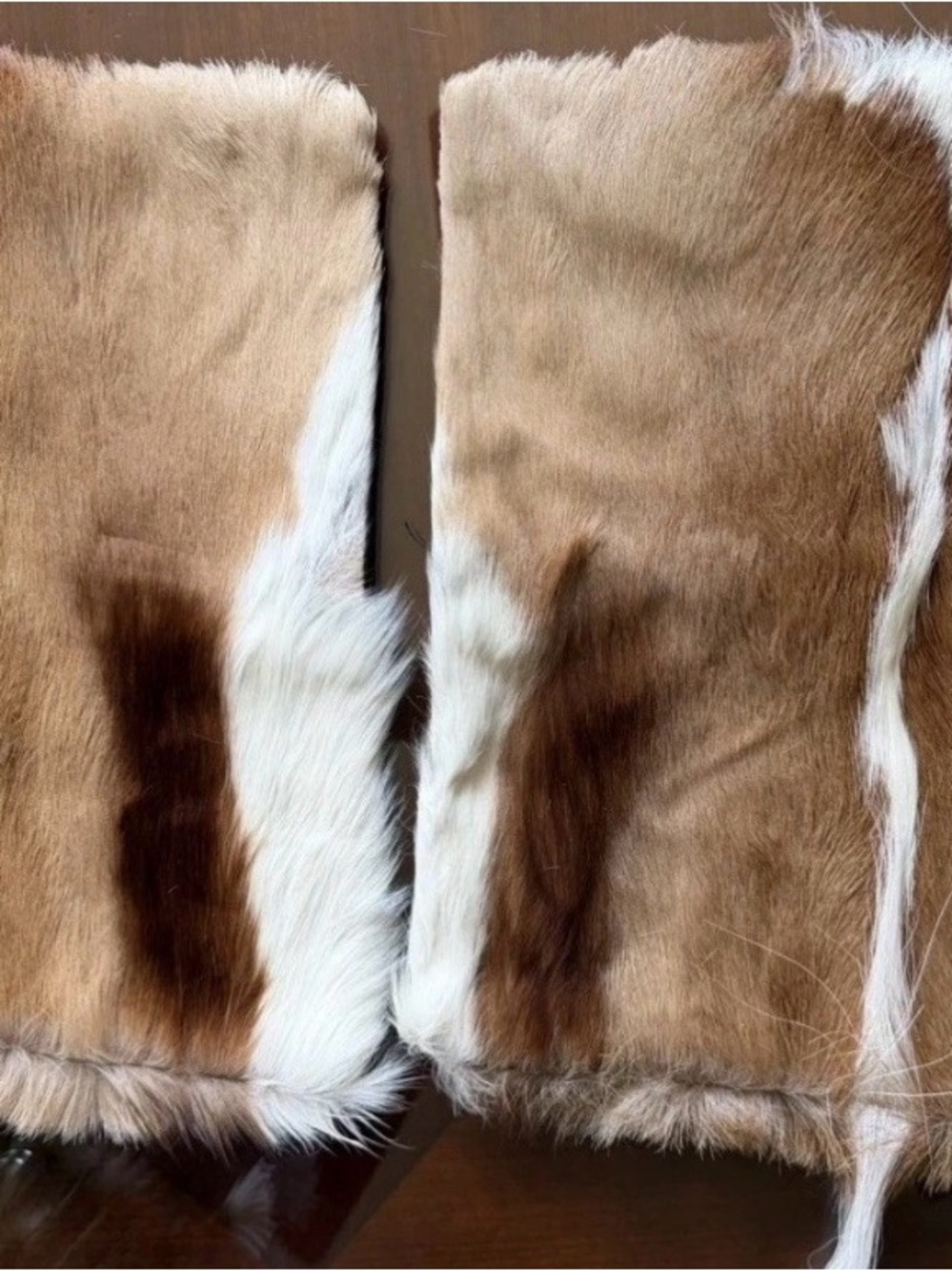 TWO Springbok Pillow Case 15x 15” Springbok Skin Cushion Animal Fur